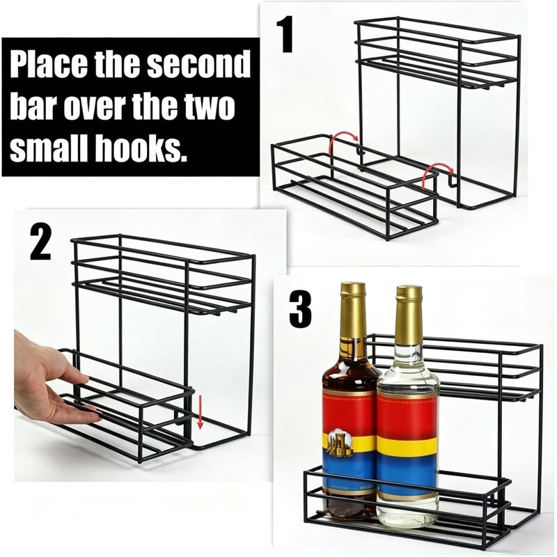Coffee Syrup Rack (6 Bottle Capacity), Organizer for Coffee Bar ...