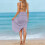 Women's Spaghetti Strap Wrap Dress Lightweight Beach 5