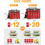 Insulated Lunch Box Cooler Bag with 4 Pockets and 2