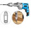 Squarehole Drill Bit Adapter Square Hole Drill Fixing Bracket for 38 to 43mm Drill Chucks 19mm Diameter 3