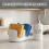 Absorbent Diatomaceous Earth Sponge Rack for Kitchen Sinks, Double-Bowl Quick-Drying Dishwashing Brush Organizer 7