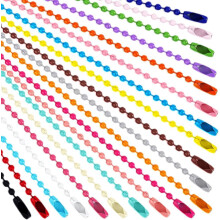 Metal Ball Chains for Jewelry Making 100 pcs 20 colors