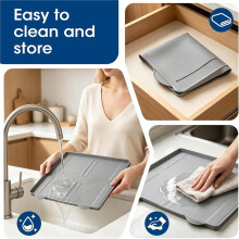 Tappetino In Silicone per DREO & Bluevua RO100ROPOT per Osmosi Inversa da Banco, 17.72"X15.75" Protettore, Impermeabile, Antiscivolo