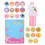Bunny-shaped sticker stamper toy set for kids, waterproof 5