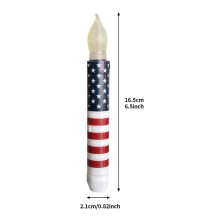 2PCS LED Flameless Candles with Remote Control Taper Candles Patriotic Table Centerpieces Holiday Decor Warm White