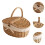 Wicker Picnic Basket Hamper 34x24x17cm 6