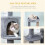 104 cm Cat Tree, Cat Condo Tree Tower, Cat Activity Centre with Scratching Posts, Plush Perches, Hanging Ball - Grey 7