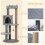 104 cm Cat Tree, Cat Condo Tree Tower, Cat Activity Centre with Scratching Posts, Plush Perches, Hanging Ball - Grey 8