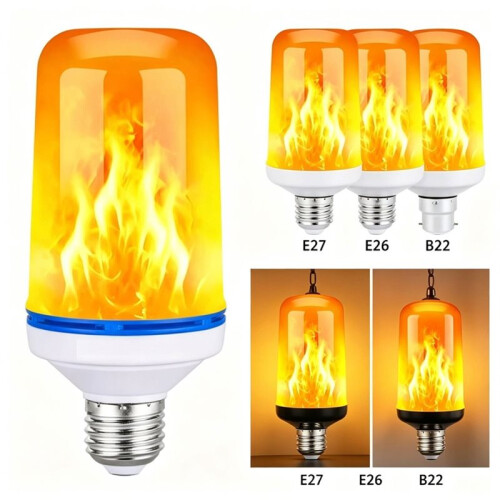 LED Dynamic Flame Effect Light E27 E26 B22 E14 Lamp Decorative Light for Bar Hotel Restaurant Party B 2