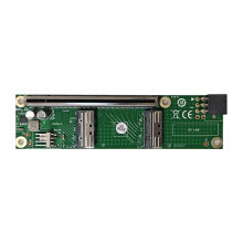 PCIe 5.0 16x to MCIO Baseplate 6-Pin Power Supply for GPU Discrete  Card, External GPU Expansion Adapter