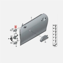 Dobradiça da Porta da Frente (Esquerda/Direita) 41517284533 41517284534 Adequada para para 2016-2024 Modelos F30 F31 2012-2019 2 Peças