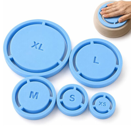 Pottery Foot  Tool Set, 5 Sizes for Bowls, Mugs and Clay Projects () Five Graduated Pottery Base 1