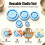 Pottery Foot Ring Tool Set, 5 Sizes for Bowls, Mugs and Clay Projects () Five Graduated Pottery Base 6