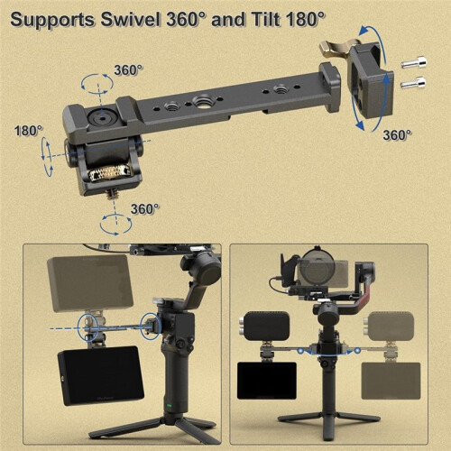Minifocus Support de Moniteur de Caméra Ajustable avec Système de Libération Rapide NATO, Monture Froid pour   4  3 /Pro/ 2 RSC 2 2
