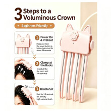 Heating Root Volumizing Clips Adjustable Anti-Scald High Crown Fluffy Hair Styling Tool High Cranial Top Hair Clips