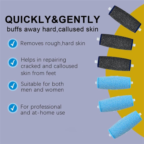 12 Pack Extra Coarse Replacement Roller for  Pedi,Replacement  Refills Compatible for  Pedi Refills