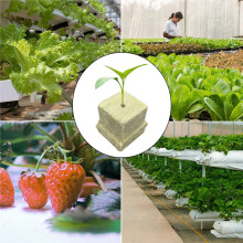 100 Stuks Steenwol Hydroponische Teeltmedia Blokken Planten Blokken Grondloze Substraat Gezaaide Steenwol Plug Zaailing Blok