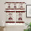 Christmas Red Kitchen Curtains and Valances Set 3-Piece 2