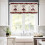 Christmas Red Kitchen Curtains and Valances Set 3-Piece 3
