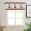 Christmas Red Kitchen Curtains and Valances Set 3-Piece 7