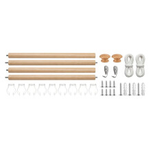 Holz-Tapisserie-Halter, Tapisserie-Hängestangen-Kit für Schlafzimmer, Wohnheim, Wohnung, Wandhängeset für Wandteppiche