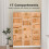 Homcom HOMCOM Bookcase Freestanding Open Storage Shelf with 17 Compartments 4