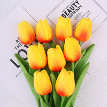 Artificial Champagne Tulip Bouquet 6 pcs