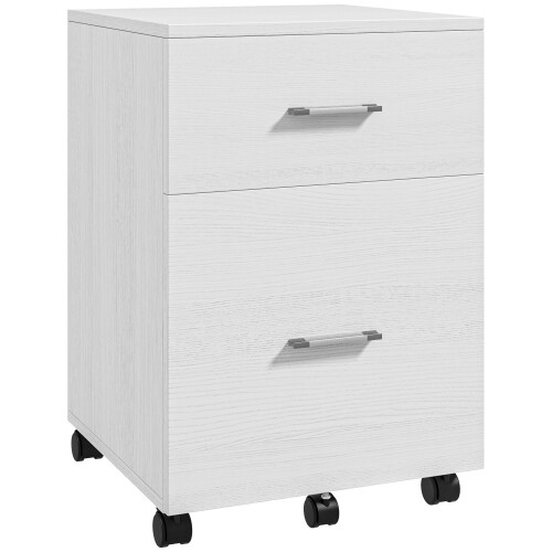 Homcom Cajonera de Escritorio Blanco 39.5 x 39 x 58.5 cm