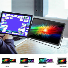 14.1 Inch EM1411 LCD Laptop Expansion Screen Game Monitor Foldable Screen for Conference Office Laptop Gaming