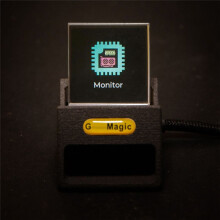 Bitcoin Stock Ticker Monitor Weather Digital Display Clock GIF Picture Playback Built-in Gyro Sensor Clock Transparent