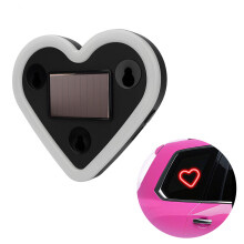 Solar-powered heart-shaped LED ambient light for car