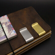 Stainless Steel Banknote Holder with Credit Card Slot