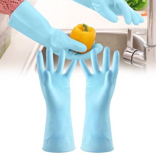 Kitchen Gloves Waterproof Long-Cuff Non-Slip Rubber