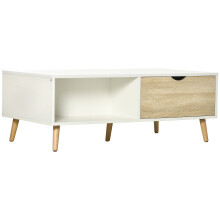 Mesa de Centro Blanco 106 x 58 x 39.5 cm