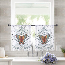 Sheer Curtains Voile Light Filtering 52x54 Inch 2 Panels