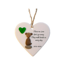 Heart Sea Glass Friendship Ornament Handmade 1
