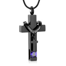 Stainless Steel Cross Urn Necklace 1 Piece