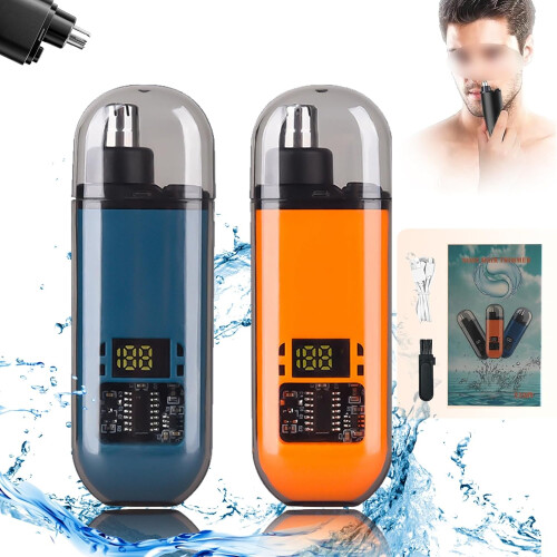 Nose Hair Trimmer Digital Display IPX7 Waterproof