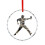 Baseball Pitcher Silhouette Crystal Glass Ornament 1pc 1