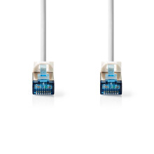 Síťový kabel CAT6a | S/FTP | RJ45 samec | RJ45 samec | 10,0 m | Bez háčků | Kulatý | LSZH | Šedá | Označení