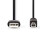 USB kabel | USB 2.0 | USB-A samec | USB-B samec | 480 Mbps | Niklovaný | 2,00 m | Kulatý | PVC | Černá | Označení 1
