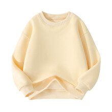 Kids Cotton Crewneck Sweatshirt Yellow 3-4 Years