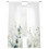 Watercolor Green Leaf Sheer Curtains 52x84 Eucalyptus 1