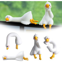 Mini Lazy Duck Resin Ornament 4 or 8 pcs