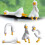 Mini Lazy Duck Resin Ornament 4 or 8 pcs 1
