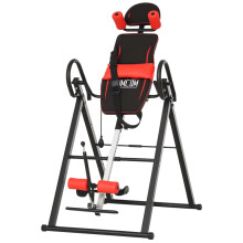 Gravity Inversion Table with Safety Belt Adjustable Hand Stand for Muscle Pain Relief, Red