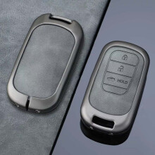 Metal Leather Key Fob Cover for Honda Civic Accord Vezel