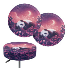 Moon Panda Chair Covers Soft Padded Round Stool Cushion
