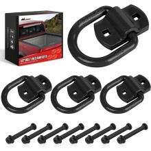 D-Ring Tie Down Anchors Black 4 pcs 1/2 inch 12000 lbs