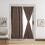 Solid Color French Door Curtains Rod-Pocket Design 1